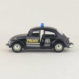 Volkswagen besouro polícia carro, clássico modelo de carro liga, brinquedo do metal, miniatura x7 escala, 1:32, 1:32 - Image 3