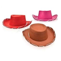 Chapéus de cowboy de feltro marrom, chapéu de natal com tema ocidental, acessório de fantasia infantil para lembrancinhas de festa - Image 4