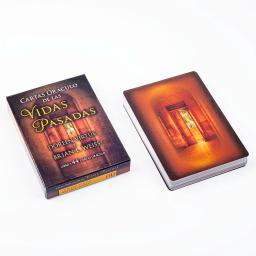 Cartas oracle de vida passada, 44 tarô, versão espanhola, edição de adivinhação, baralho de adivinhação, borad, jogos de jogo, 10.3*7.4cm - Image 3