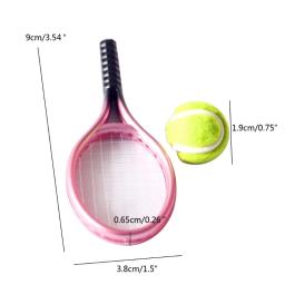 Casa Raquete De Tênis E Conjunto De Bola, Mini Simulação Equipamentos Esportivos, Fotografia Props Kit para Crianças, Ao Ar Livre, Dropshipping - Image 5