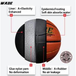 WADE Soft PU Leather Ball para adultos e crianças, viscosidade de absorção de umidade, couro durável, tamanho 7 #, original - Image 6