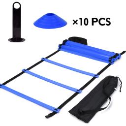 Athletic Speed Training Set com Agility Ladder e 10 Disc Cones, perfeito para futebol, futebol, basquete, treinamento de hóquei - Image 1