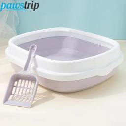 Portátil semi-fechado Cat Litter Box, Sandbox removível, Bedpan gatinho, pequenos animais, Pet Container, acessórios - Image 1