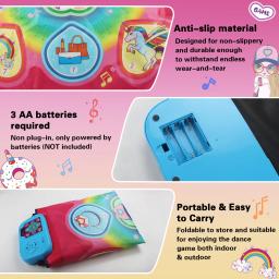 Grande esteira elétrica de dança com luzes para crianças, Music Play Mat, brinquedos educativos, 3 modos de jogo, brinquedos esportivos, 90x90cm - Image 6