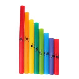 Tubo musical de percussão colorido, Instrumento plástico iluminação, Cordas C Major, Escala diatônica Set, 8 tons, 1 pacote - Image 2