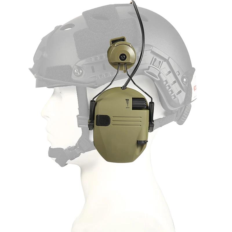 Tiro eletrônico Headset Capacete Montado Versão Caça Pickup e Redução de Ruído Tactical Headset Proteção Auditiva - Image 1