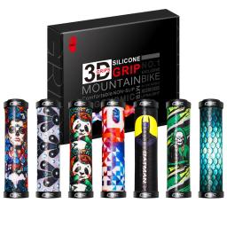 Punhos do guiador da bicicleta do silicone mtb do Cnc, acessórios do ciclismo, com fechamento do gel na barra, 22,2 milímetros - Image 1