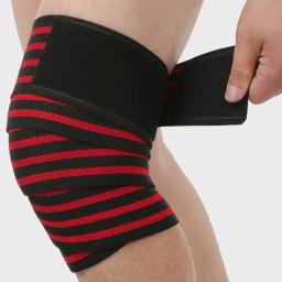 1 pçs homens fitness levantamento de peso joelho envolve esportes joelheiras agachamentos equipamentos de treinamento acessórios para ginásio 180*8cm - Image 5