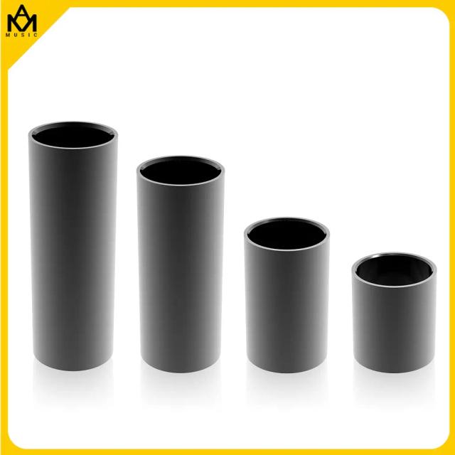 Slide de dedo para guitarra em aço inoxidável preto - Metal guitar slider 28/50/60/70mm para acústico e elétrico