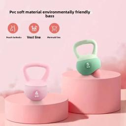 Exercício em casa feminino fino perna sino haltere kettlebell treinamento de força macio sino haltere cross-border derramando pote - Image 2