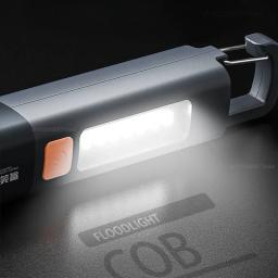 Xiaomi-luz forte portátil ao ar livre, foco variável, holofote, luzes laterais, longo alcance, USB recarregável, lâmpada LED - Image 5