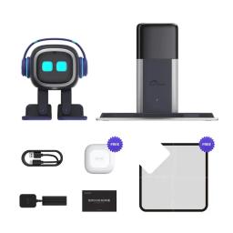 Emo robô inteligente brinquedos para animais de estimação emo acompanhando máquina de voz ai quebra-cabeça ação eletrônica desktop eletrônico animal de estimação crianças presentes brinquedos - Image 3