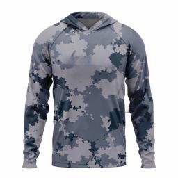 Camisas de pesca masculinas com capuz, esporte ao ar livre, secagem rápida, roupas de pesca masculinas, roupas anti UV ciclismo, plus size, novo, 2023 - Image 3