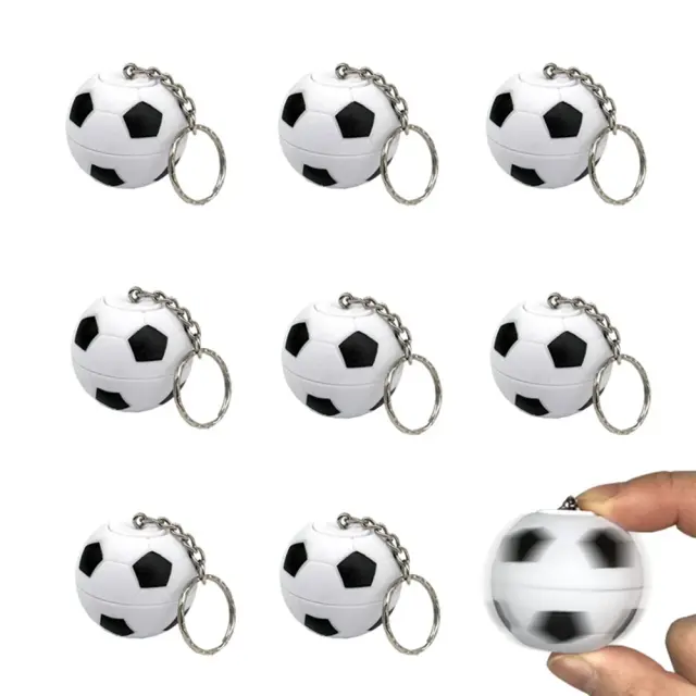 Chaveiros Criativos de Futebol para Alívio do Estresse - Pacote com 9 Pcs de Pingentes em Forma de Bola para Festas e Eventos Esportivos