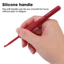 Silicone crochê ganchos tricô agulhas de costura alça para diy tricô camisola cachecol agulha tecelagem acessórios de costura suprimentos - Image 5