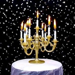 Velas e Porta-Castiçais, Decorações De Festa De Aniversário, Pacote 9, 1 Conjunto - Image 3
