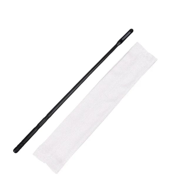 Haste de Limpeza Multifuncional para Flautas e Piccolos com Pano Absorvente - 34,6 cm em Cores Rosa, Azul e Cinza