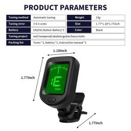 Sintonizador digital LCD para guitarra, baixo, cavaquinho, violino, manolina, banjo, todos os instrumentos, clip-on - Image 4