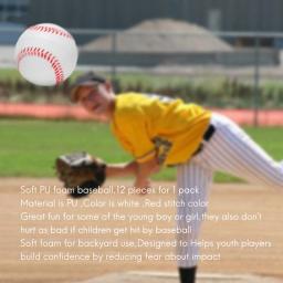 Softball de beisebol para treinamento, pitching e catching game, esporte adulto e juvenil, bola de rebatidas, pacote de 12 - Image 5