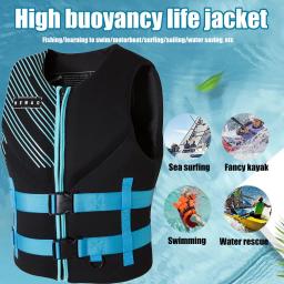 Neoprene adulto colete salva-vidas flutuabilidade colete de pesca esportes aquáticos de surf natação flutuabilidade colete salva-vidas colete de segurança - Image 1