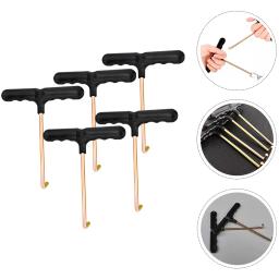 Apertores de cadarço duráveis, Patins De Hóquei No Gelo Extratores, Rolo De Plástico, Pro Tools Stick, Gancho De Sapato, 5 Pcs - Image 1