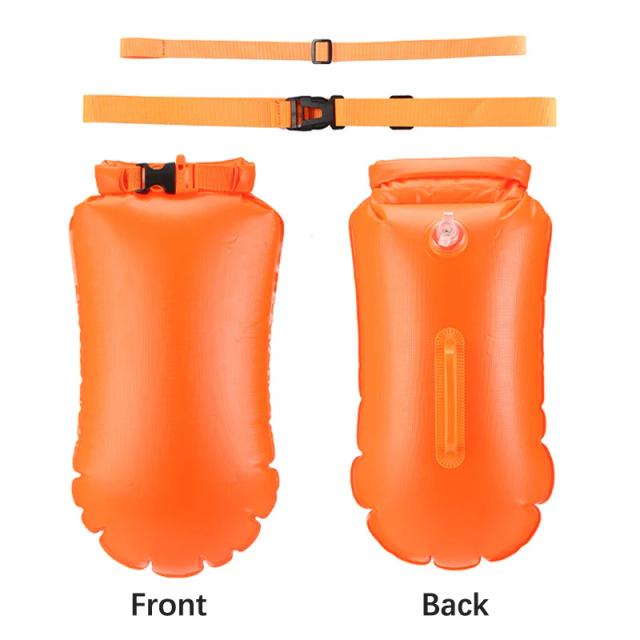 Sacola Flutuante Multifuncional para Natação com Cinto, Boia Impermeável em PVC e Compartimento de Armazenamento para Atividades Aquáticas