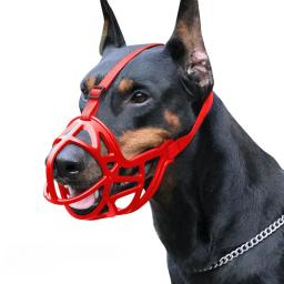 Grande cão focinho boca capa evitar morder gritando comer pequeno grande cão máscaras pet bark rolha barra fita reflexiva - Image 5