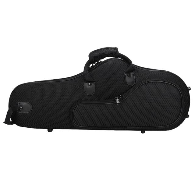 Saxofone Alto Com Case Resistente à Água em Tecido Oxford, Estilo Big Bag, Com Alça de Ombro Ajustável - Preto