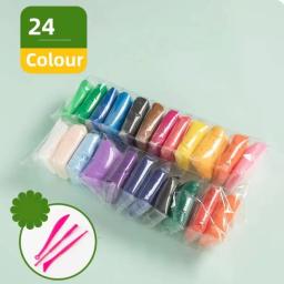 Artesanato colorido seco com ferramentas, argila leve, Plasticina Art Class, Material de Arte Escolar, Brinquedos para crianças, 12 cores, 24 cores, 36 cores - Image 4