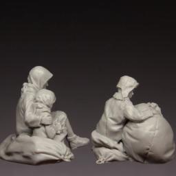 Kit Figura Resina Modelo para Crianças, Figuras desmontadas e sem pintura, Hobbies colecionáveis, Coleção Hobbies desmontadas, Escala 1/35 - Image 3