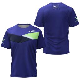 T-shirt de treinamento esportivo gráfico colorido para homens e mulheres, leve e respirável, top de secagem rápida, tamanho asiático, tênis e badminton - Image 2