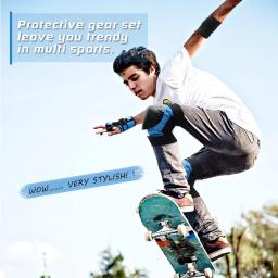 GOMOREON-Joelheiras para Crianças e Adultos, Cotoveleiras, Equipamento de Proteção, Skate, Roller, Patinação, Ciclismo, BMX, Bicicleta, 6 peças - Image 4