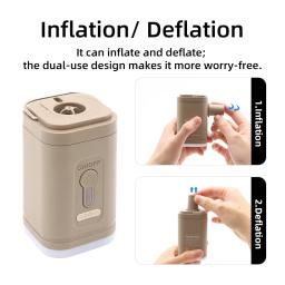 PACOONE-Mini Compressor de ar portátil Bomba de inflação ao ar livre Almofada de ar sem fio, cama bomba de ar - Image 2