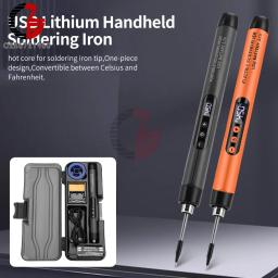Conjunto de ferro de solda elétrico USB sem fio, Temperatura ajustável, Aquecimento rápido, Ferramentas portáteis digitais inteligentes - Image 2