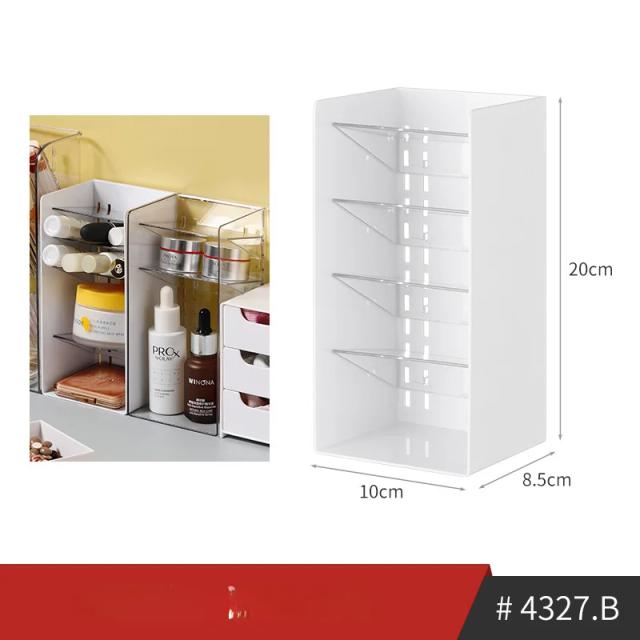Organizador Acrílico Transparente para Maquiagem e Cosméticos: Caixa de Armazenamento para Banheiro com Suporte para Óculos, Batom e Pentes