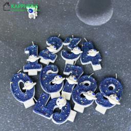 Vela de aniversário Sparklers para bolo, planeta cósmico, velas originais de aniversário, vela azul infantil, 1 ano - Image 5