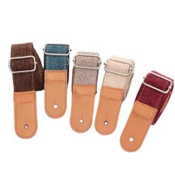 Correias ajustáveis de guitarra de algodão puro, correia de guitarra, cintos multicoloridos para baixo, acessórios para guitarra elétrica acústica - Image 1