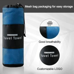 De secagem rápida esportes toalha 73x149cm, azul, cinza, verde, laranja, natação, ginásio, fitness, camping, corrida, praia, lavável - Image 4