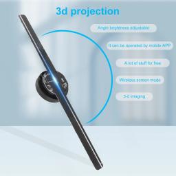 3D Holográfico LED Fan Projetores, Máquina De Publicidade, Holograma Player, Display De Logotipo, Aplicativo De Suporte, ios, Android, Imagem - Image 1