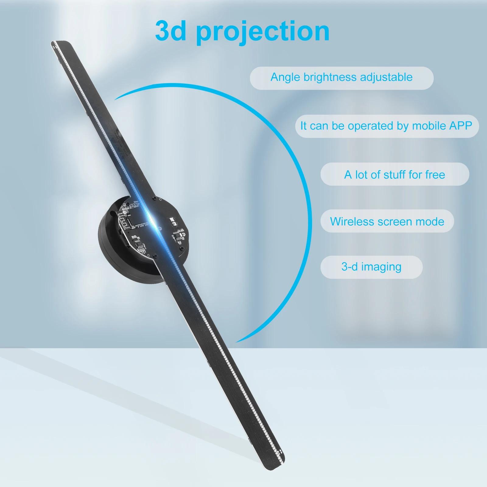 3D Holográfico LED Fan Projetores, Máquina De Publicidade, Holograma Player, Display De Logotipo, Aplicativo De Suporte, ios, Android, Imagem - Image 1