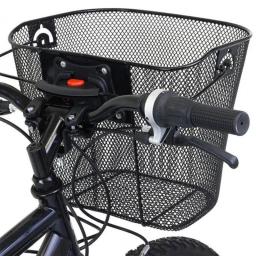 Grande capacidade Metal malha bicicleta cesta com suporte de liberação rápida, MTB cesta frontal, fácil de instalar, 1 conjunto - Image 1