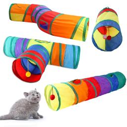 Túnel dobrável para treinamento de animais, Brinquedo divertido interativo, Brinquedos de gato, Kitty Tunnel Tube, Bored for Puppy and Kitten, Coelho Play - Image 1