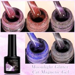 Lilycute Magnetic Gel Esmalte, Porcelana, Branco, Gato, Super Brilhante, Prata, Luar, Longa Duração, Soak Off, Verniz em Gel, 7ml - Image 4