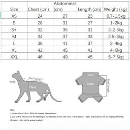 Macacão de algodão descascado para gatos, casaco de 4 pernas para Sphnx, camiseta de mangas compridas para gatinhos, Devon Rex, roupas de inverno - Image 6