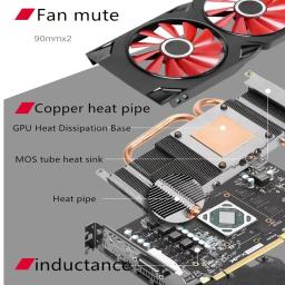 Xfx rx 580 placa gráfica, 4gb, usado, para computador desktop, adm, pc, cartão, 580, 570, não mineração, videogame - Image 6