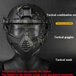 Máscara tática com óculos de proteção, acessórios de paintball, máscaras à prova de poeira, airsoft, à prova de vento - Image 6