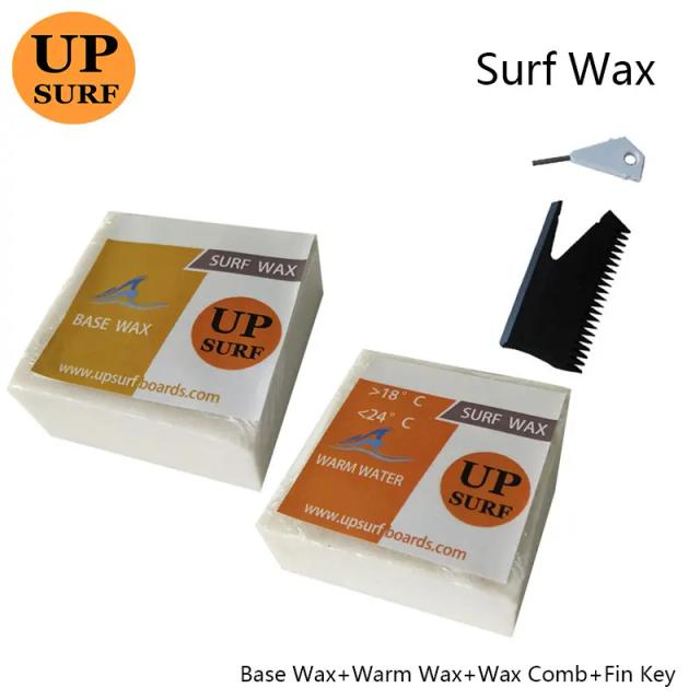 Conjunto de Prancha Base Wax e Surf Wax com Foil Key - Cera Natural para Todas as Temperaturas, Inclui Variedades Tropical e Fria, 3 Peças