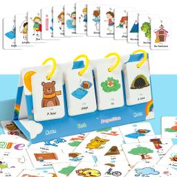 Diy modelo de mesa dos desenhos animados feitiço palavras educação cartão imagem carta aprendizagem cognitiva educação brinquedos para crianças - Image 1