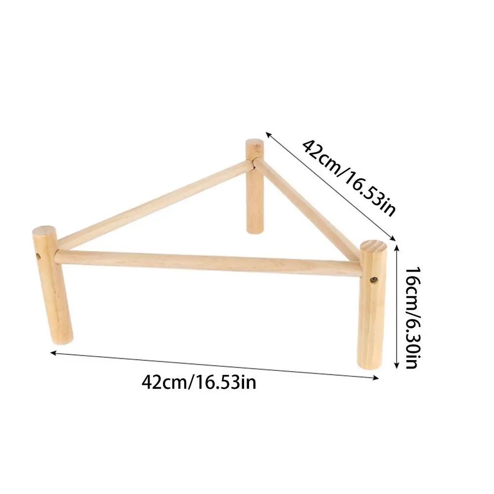 Triangular Wood Bird Poleiro Stand, Moagem do ramo do papagaio, Brinquedo estável para frango - Image 1