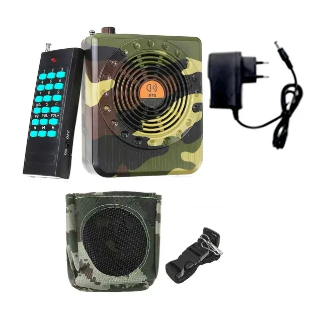 Megafone sem fio com som amplificado e Bluetooth, compatível com USB, TF e FM para uso externo - Modelo E76